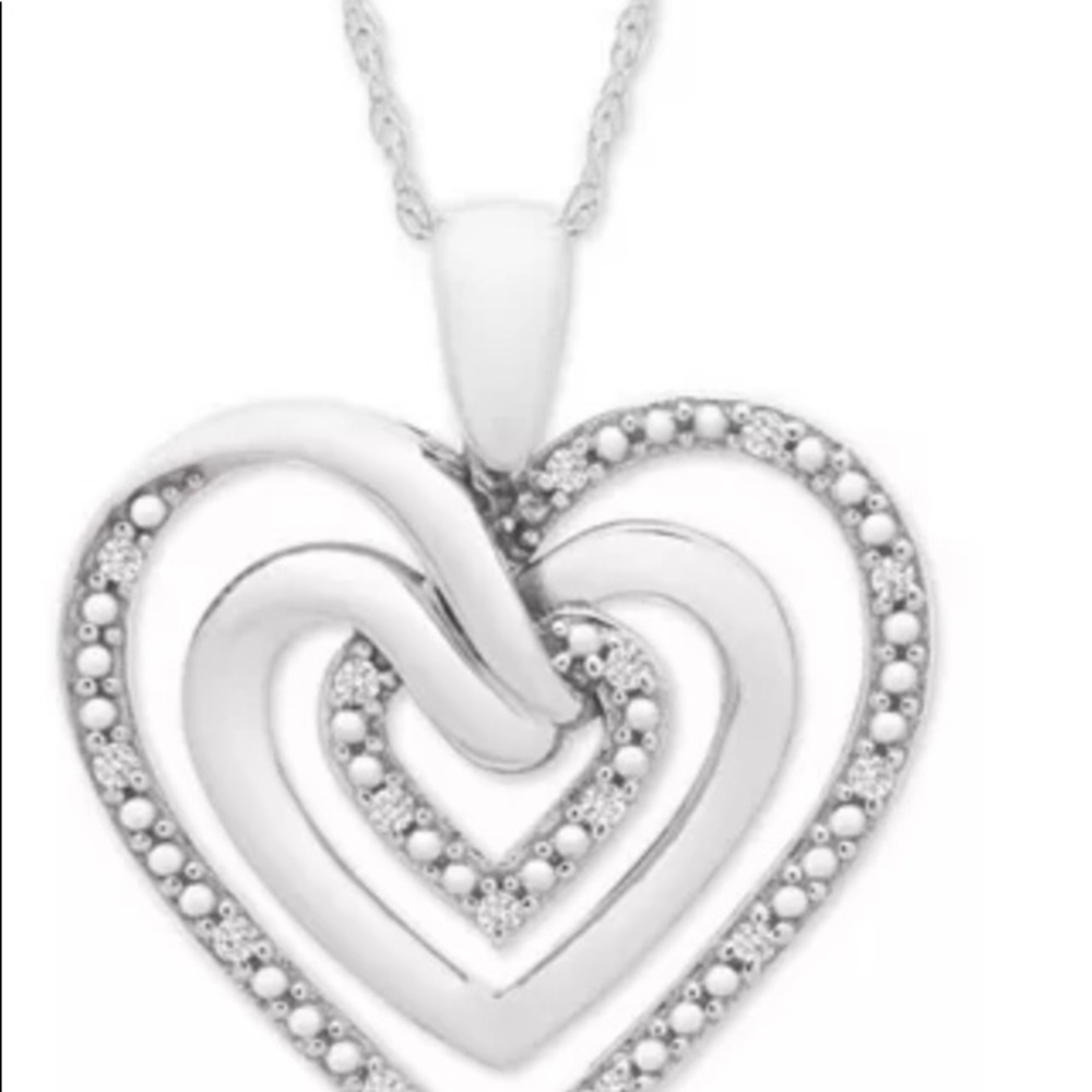 1/10 carat diamond heart necklace NWT